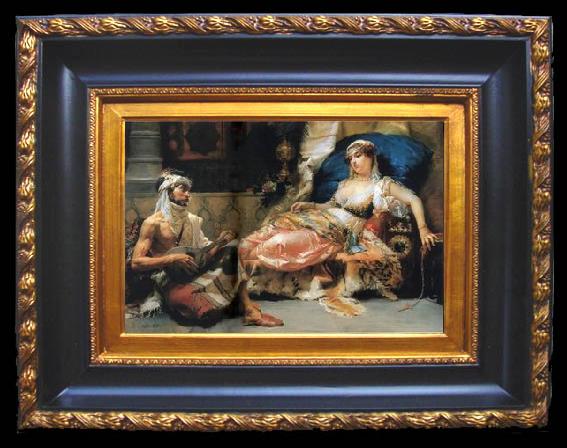 framed  unknow artist Arab or Arabic people and life. Orientalism oil paintings 568, Ta059